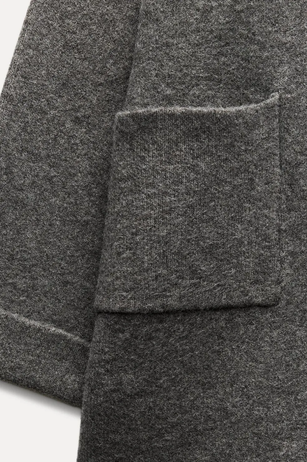 ZARA Winter Layersnew|Sobretudos / Anoraques^SOBRETUDO DE MALHA COM BOLSOS DE CHAPA Cinzento-vigoré