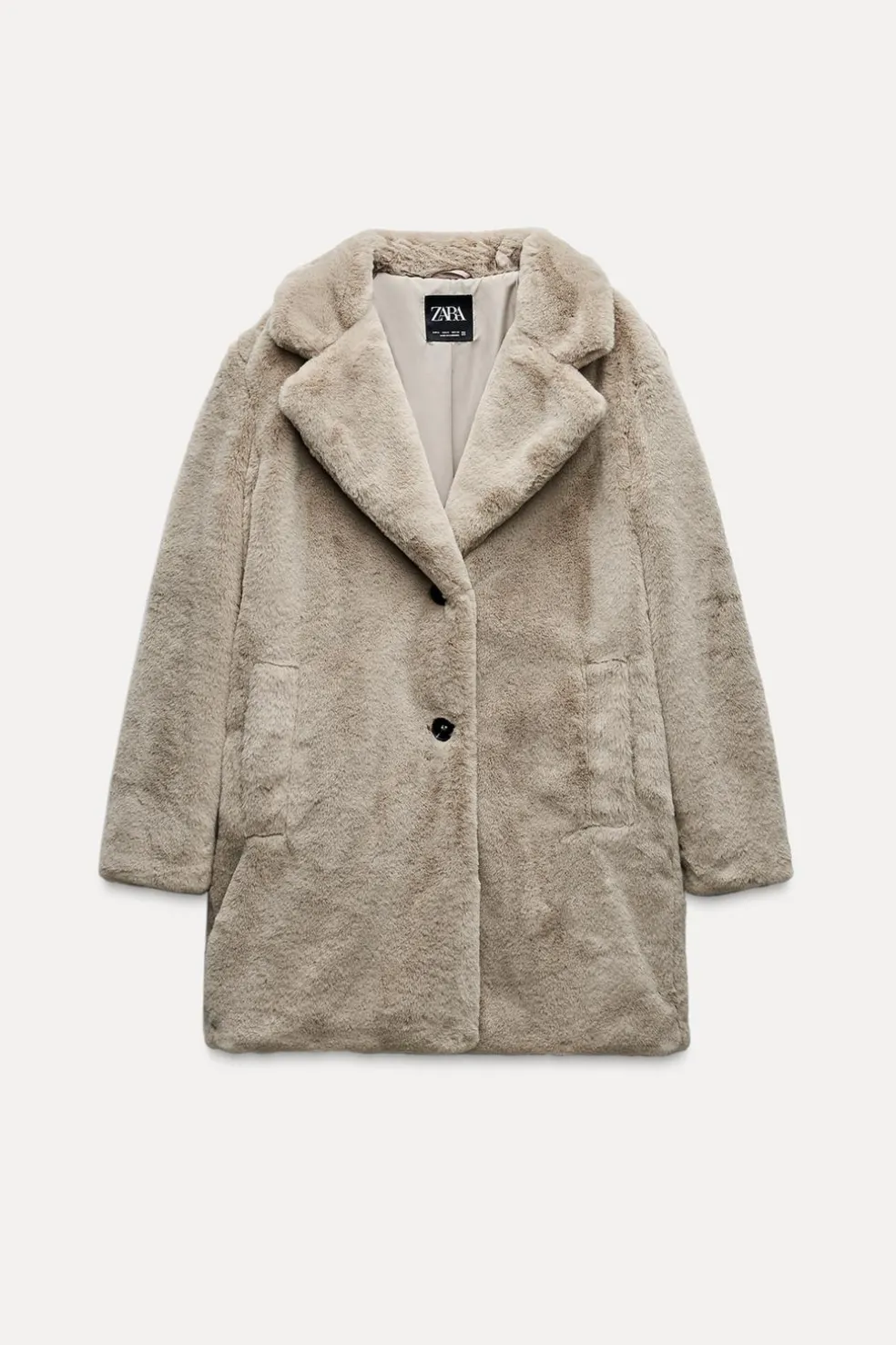 ZARA Winter Layersnew|Sobretudos / Anoraques^SOBRETUDO DE PELO SINTÉTICO Cinzento