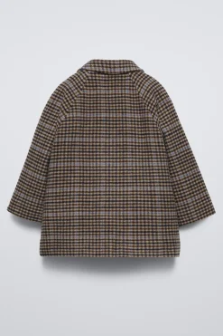 SOBRETUDO FAZENDA QUADRADOS-ZARA Best Sale