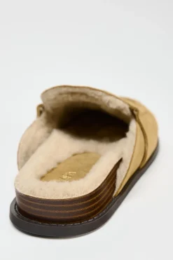 ZARA Sapatos^SOCA COM DETALHE DE PELO EM CROUTE Castanho