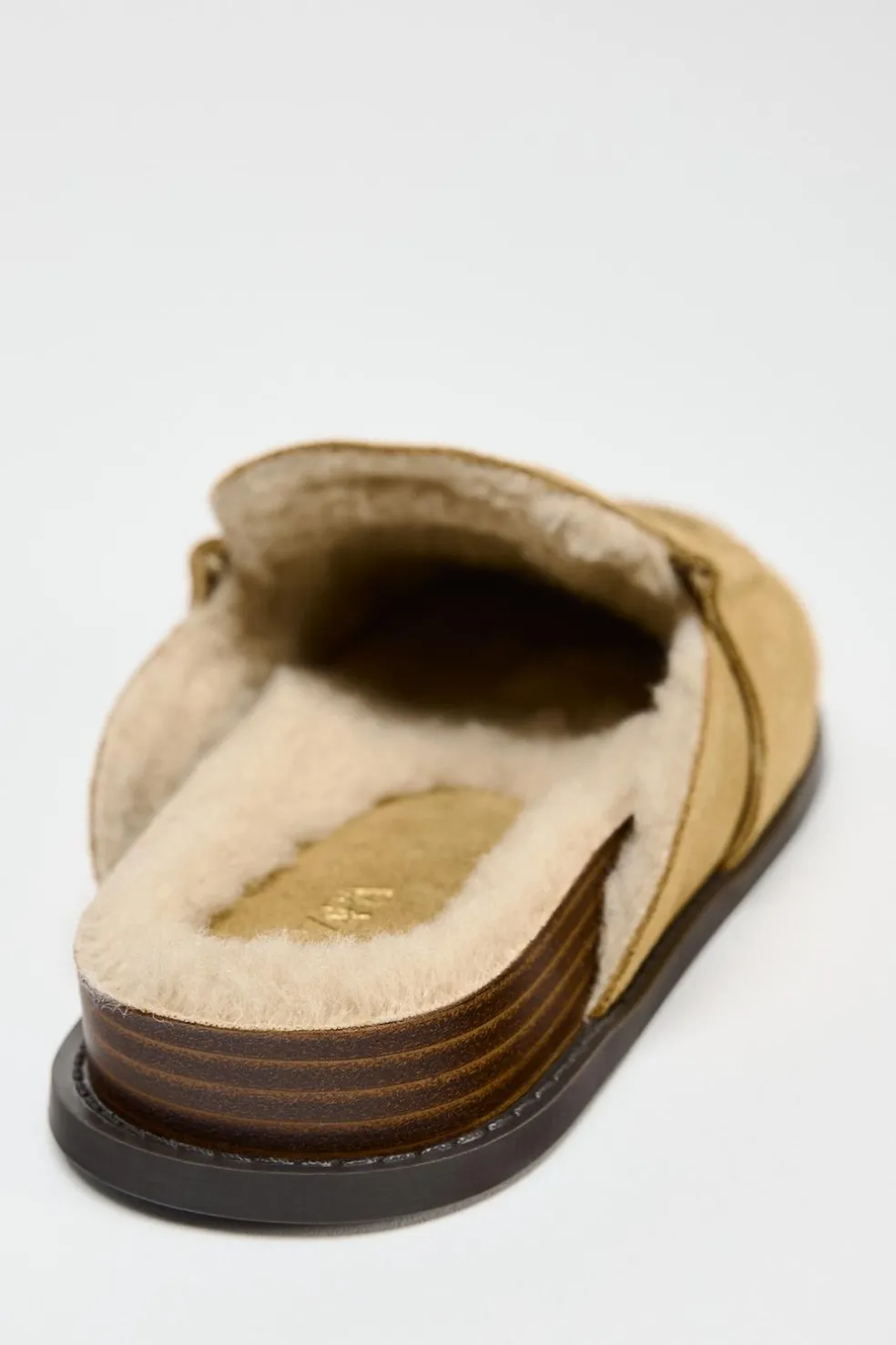 ZARA Sapatos^SOCA COM DETALHE DE PELO EM CROUTE Castanho