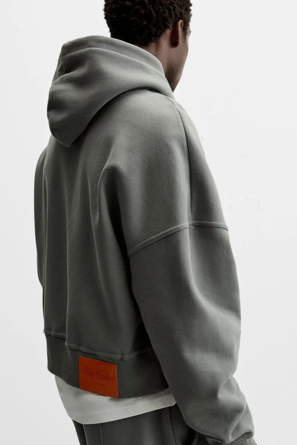 ZARA Sweatshirts^SWEAT BOXY FIT COM REMENDO Azul-água