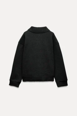 ZARA Winter Layersnew|Sweatshirts / Joggers^SWEAT GOLA DE POLO SOFT Cinzento-vigoré