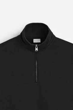 ZARA Camisola / Casacos|Sweatshirts^SWEAT HEAVY WEIGHT GOLA COM FECHO DE CORRER Preto
