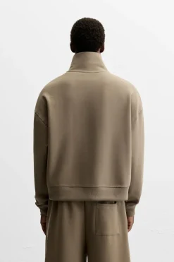 ZARA Fato De Treino|Sweatshirts^SWEAT TÉCNICA CONFORT Caqui-escuro