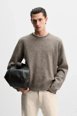 ZARA Vestuário De Inverno|Camisola / Casacos^SWEATER DE LÃ COM BOTÕES Terra