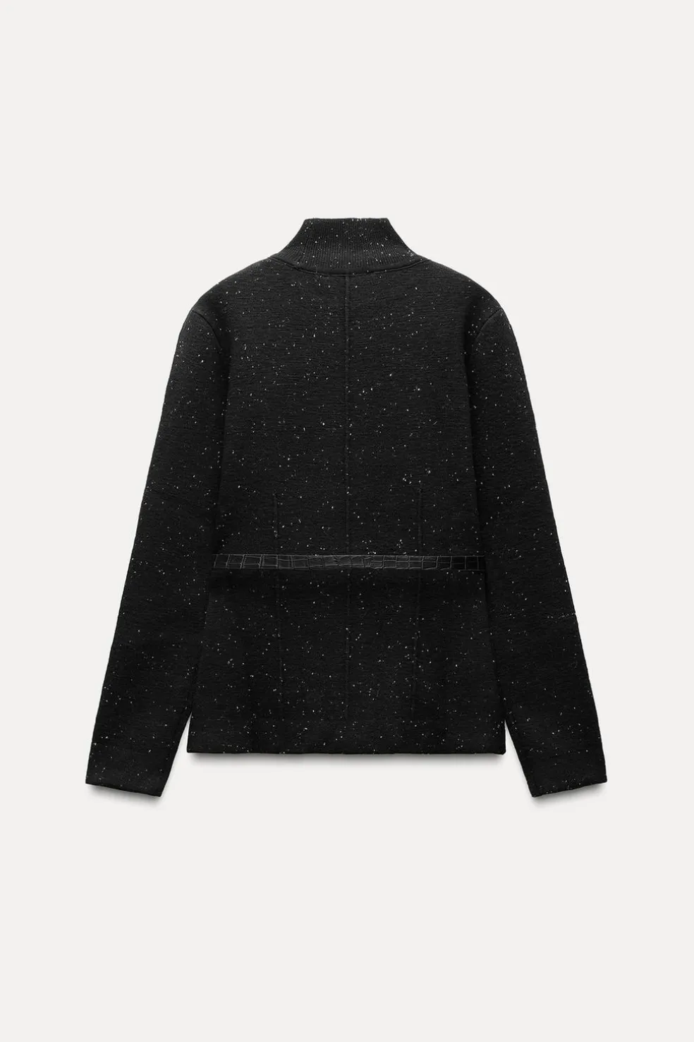 ZARA Cardigan / Camisolas|Malha^SWEATER DE MALHA COM CINTO Preto