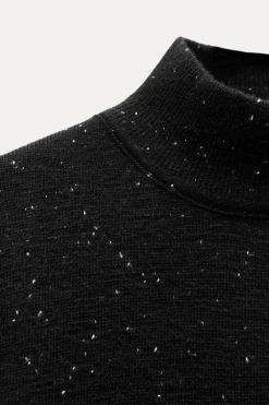 ZARA Cardigan / Camisolas|Malha^SWEATER DE MALHA COM CINTO Preto