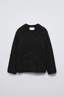 SWEATER DE MALHA COM LANTEJOULAS-ZARA Shop