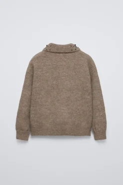 SWEATER DE MALHA COM PÉROLAS-ZARA Cheap