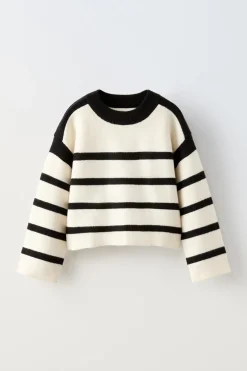 SWEATER EM MALHA ÀS RISCAS-ZARA Flash Sale