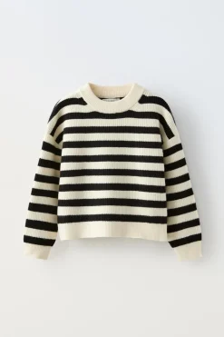 SWEATER EM MALHA ÀS RISCAS-ZARA Cheap
