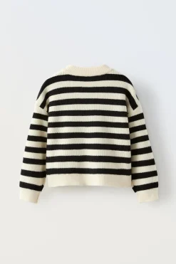 SWEATER EM MALHA ÀS RISCAS-ZARA Cheap