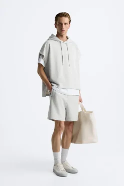 ZARA Sweatshirts^SWEATSHIRT BOXY FIT CAPUZ Cinzento-vigoré
