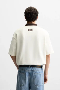 ZARA Sweatshirts|T-Shirts^SWEATSHIRT COM BORDADO GALGO Branco-marfim
