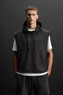 ZARA Sweatshirts^SWEATSHIRT COM CAPUZ Preto
