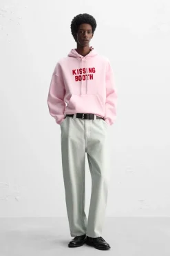 ZARA Sweatshirts^SWEATSHIRT COM CAPUZ X HARRY LAMBERT Rosa