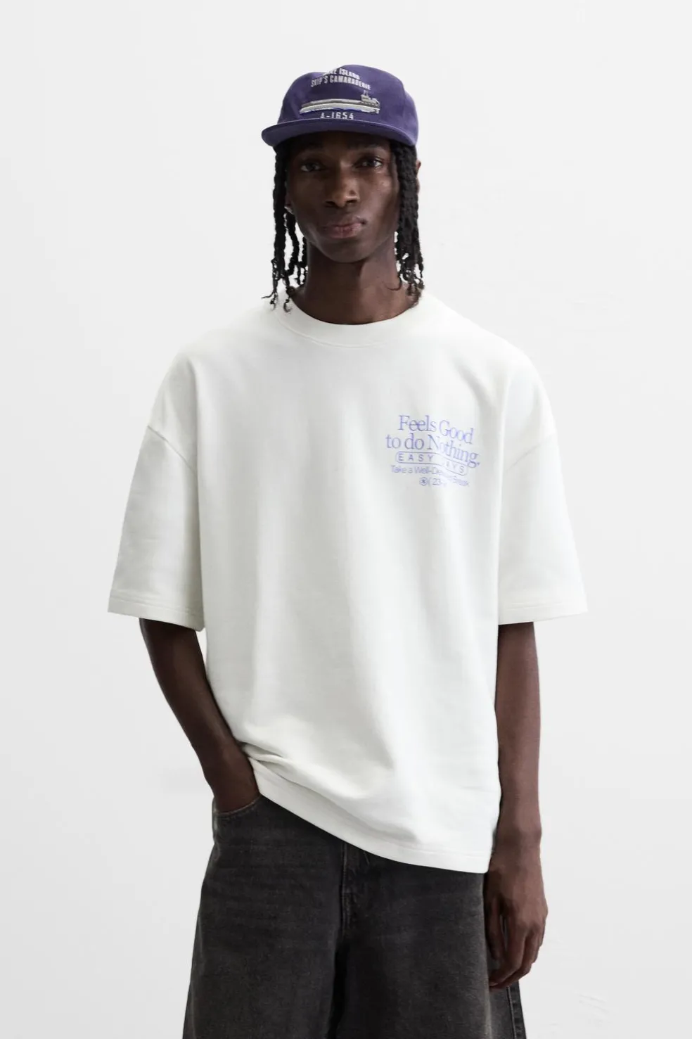 ZARA Sweatshirts^SWEATSHIRT COM ESTAMPADO COMBINADO Branco-marfim