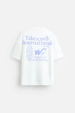 ZARA Sweatshirts^SWEATSHIRT COM ESTAMPADO COMBINADO Branco-marfim