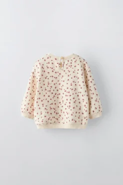 SWEATSHIRT COM ESTAMPADO DE FLORES-ZARA Hot