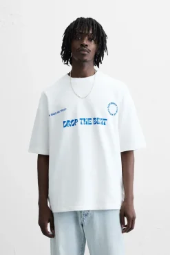 ZARA Sweatshirts|T-Shirts^SWEATSHIRT COM ESTAMPADO COMBINADO Cru