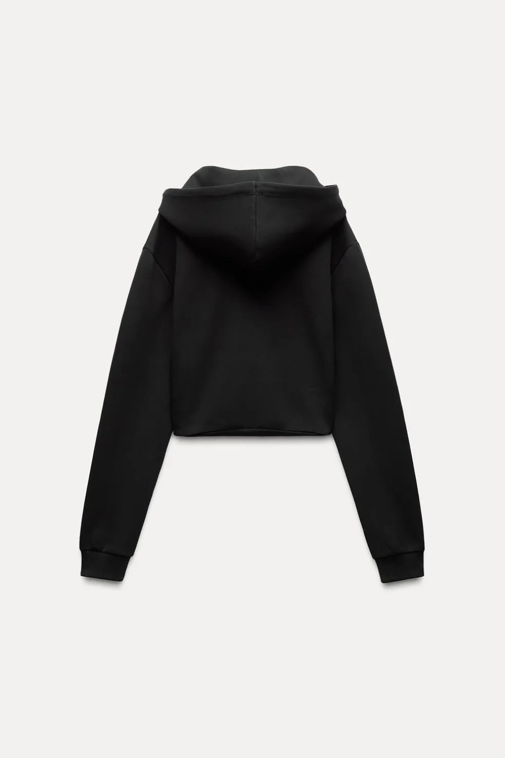 ZARA Winter Layersnew|Sweatshirts / Joggers^SWEATSHIRT CROPPED INTERLOCK Preto