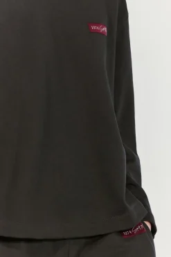 ZARA Winter Layersnew|Sweatshirts / Joggers^SWEATSHIRT DE FELPA COM ETIQUETA Castanho-escuro