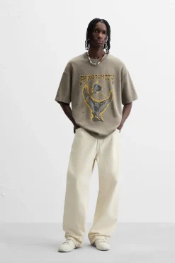 ZARA Sweatshirts|T-Shirts^SWEATSHIRT LAVADA AEROSMITH © Cinzento-antracito