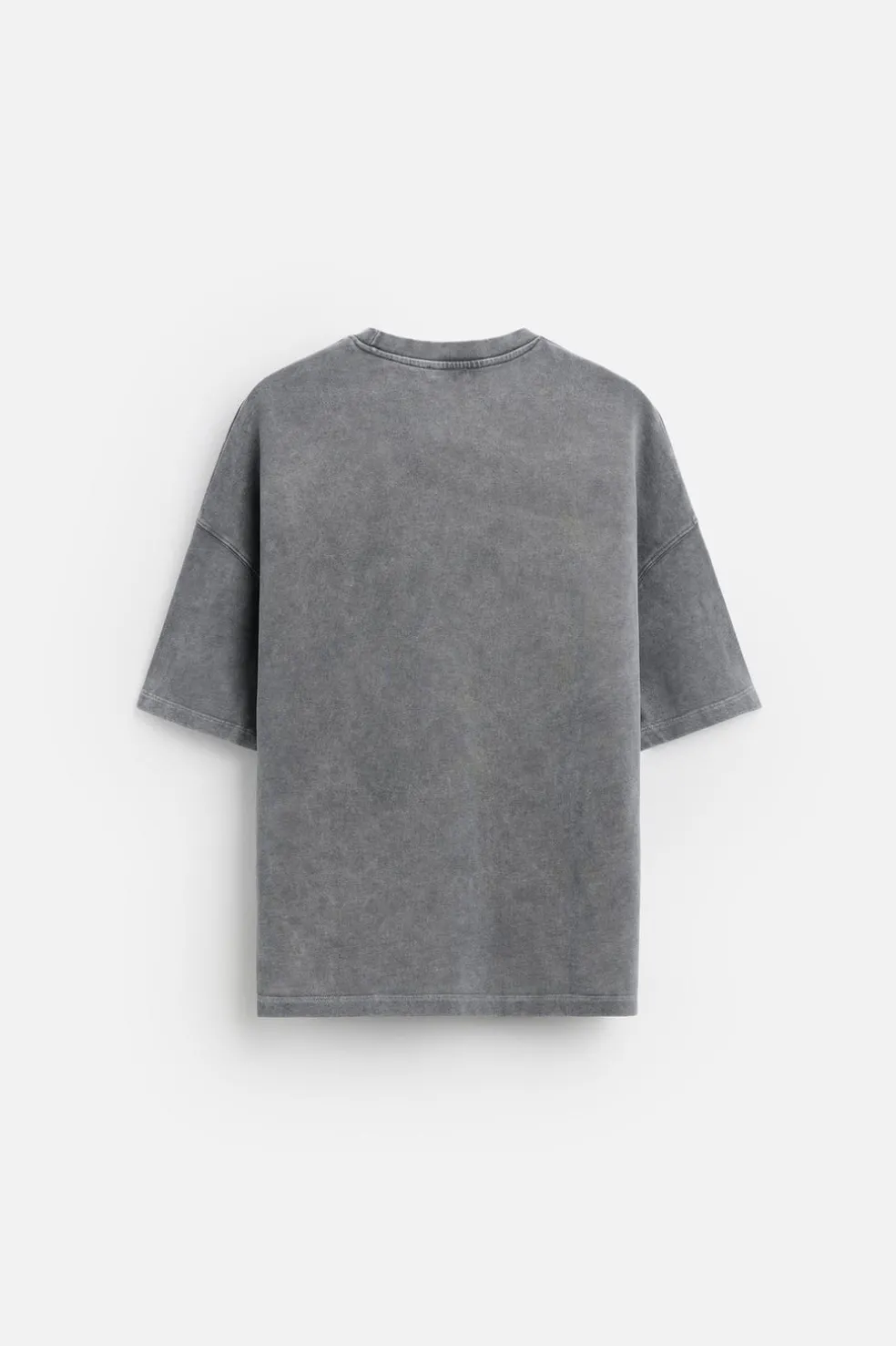 ZARA Sweatshirts|T-Shirts^SWEATSHIRT LAVADA COM ESTAMPADO DE MENSAGEM Cinzento-antracito