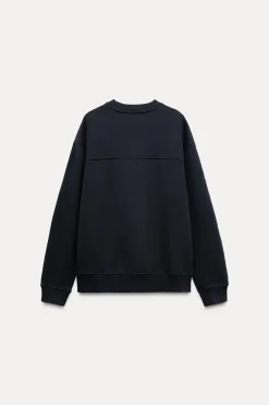 ZARA Winter Layersnew|Sweatshirts / Joggers^SWEATSHIRT LAVADA OVERSIZE Azul-marinho