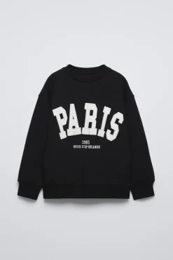 SWEATSHIRT MENSAGEM PARIS-ZARA Sale