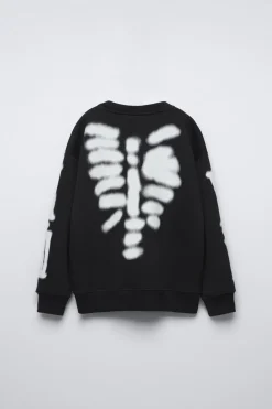 SWEATSHIRT OSSOS ESQUELETO E CAVEIRA-ZARA Clearance