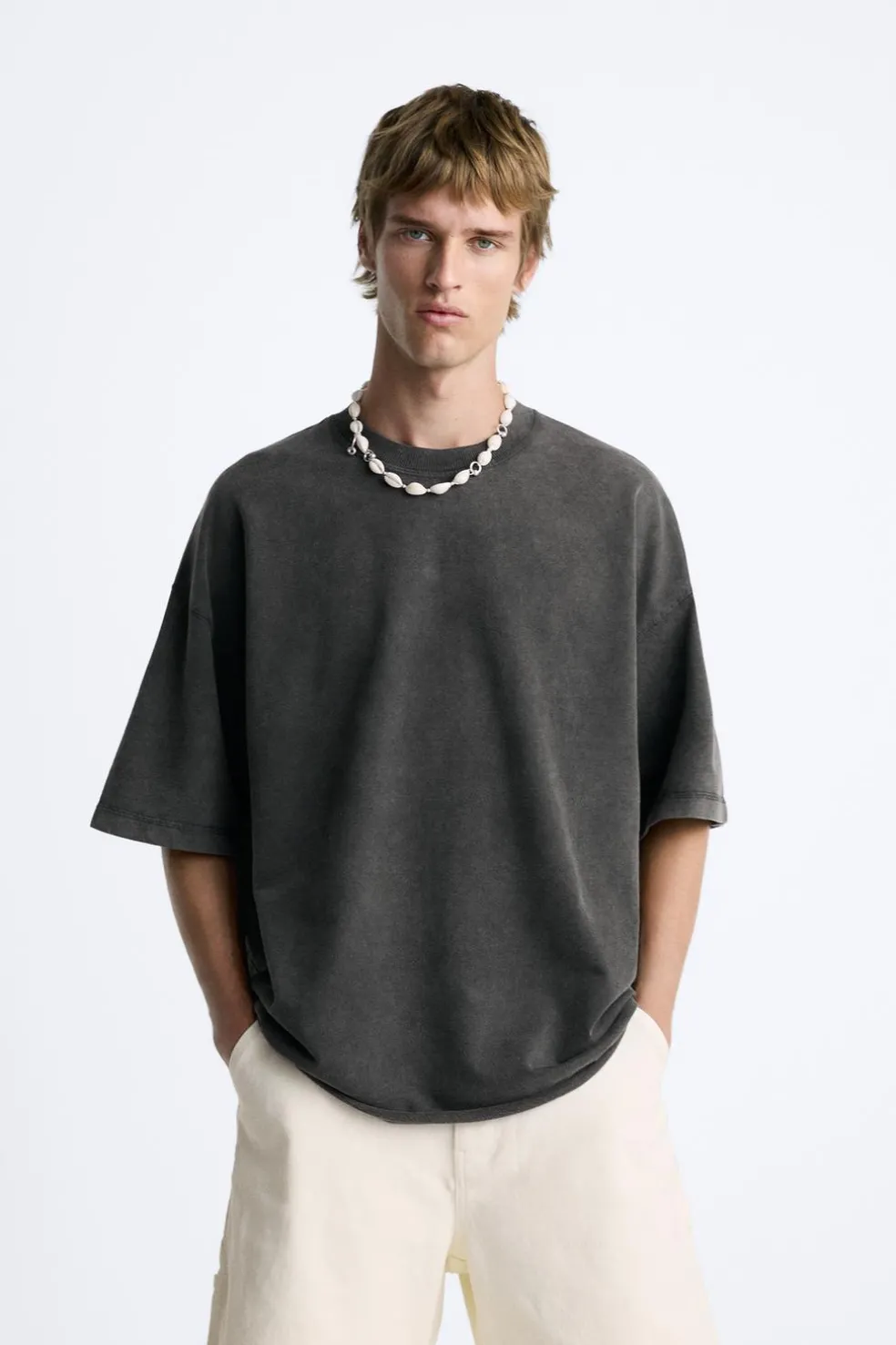 ZARA Sweatshirts|T-Shirts^SWEATSHIRT OVERSIZE COM LAVAGEM Preto