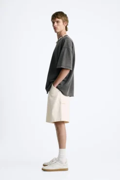 ZARA Sweatshirts|T-Shirts^SWEATSHIRT OVERSIZE COM LAVAGEM Preto
