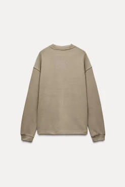 ZARA Winter Layersnew|Sweatshirts / Joggers^SWEATSHIRT SUAVE Camel-claro