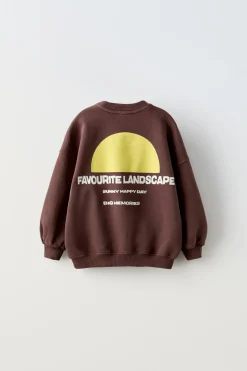 SWEATSHIRT TEXTO-ZARA Best