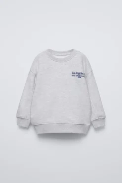 SWEATSHIRT TEXTO BORDADO-ZARA Cheap