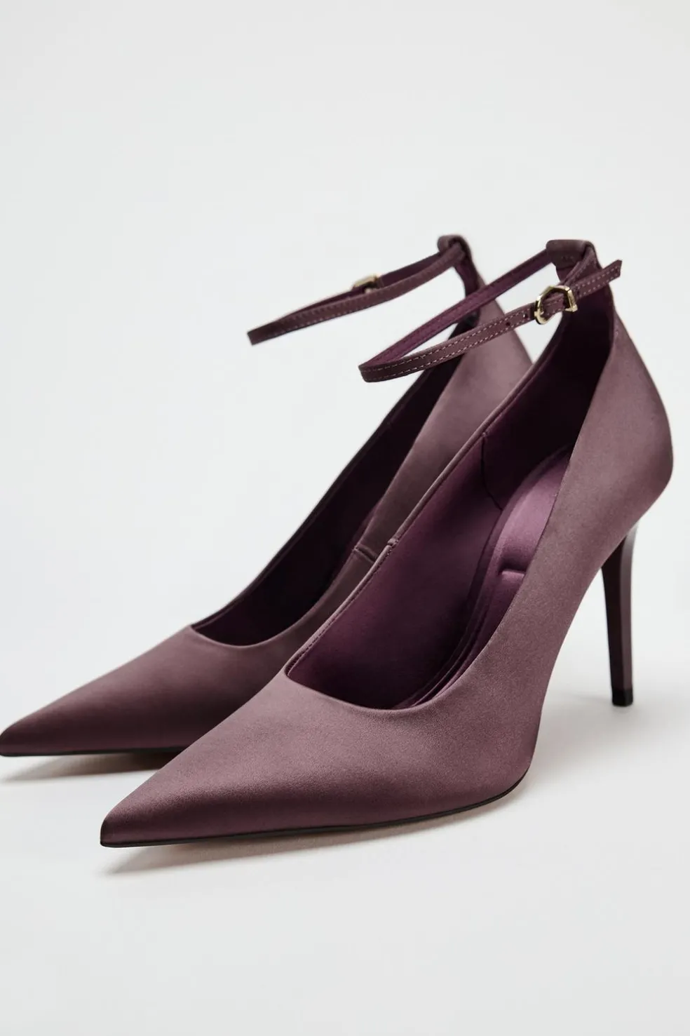 ZARA Sapatos^TACÃO EFEITO ACETINADO Rosa