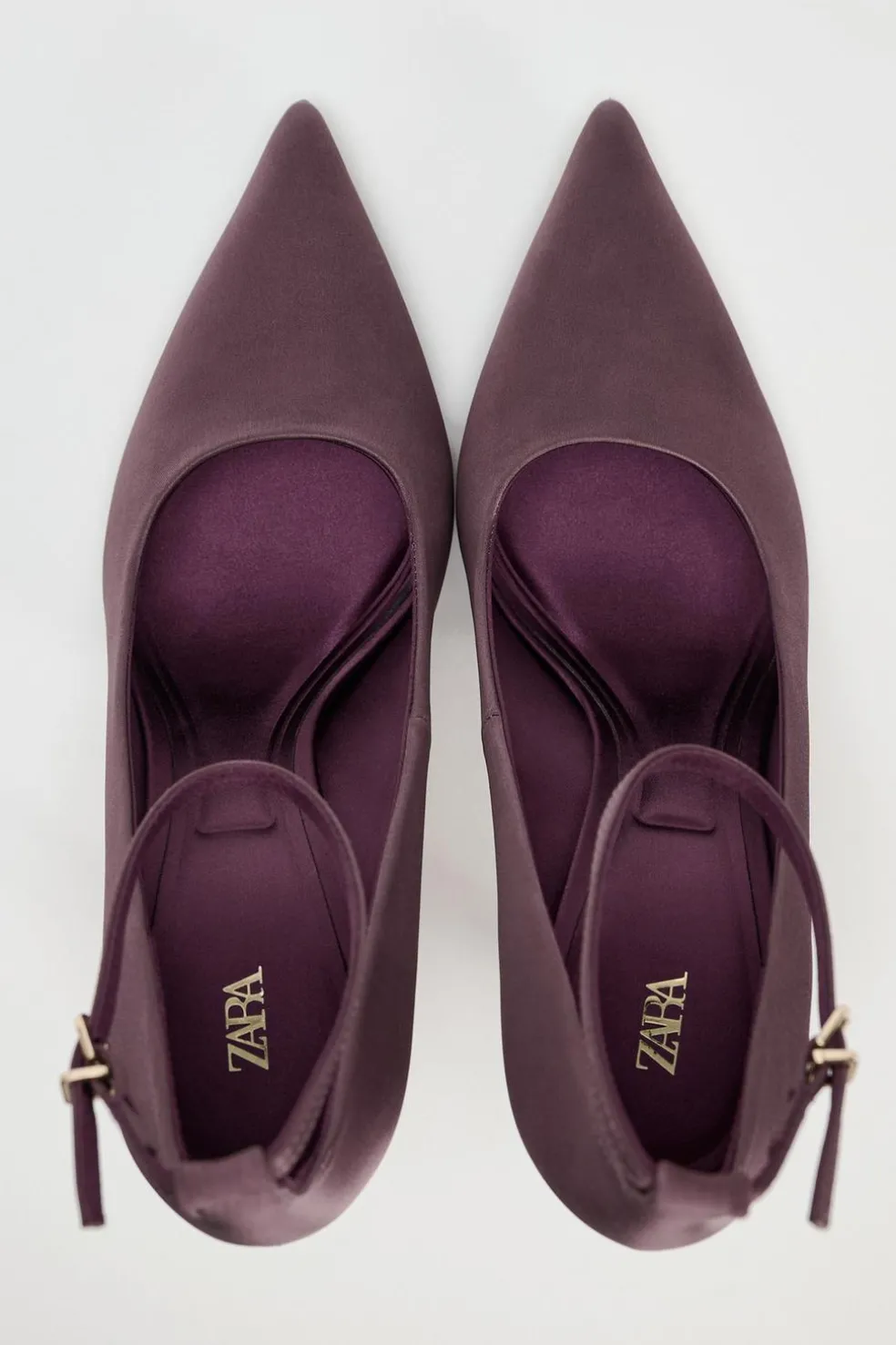 ZARA Sapatos^TACÃO EFEITO ACETINADO Rosa