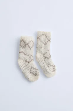 TIMELESZ - MEIAS JACQUARD COM LÃ E ALPACA-ZARA Sale