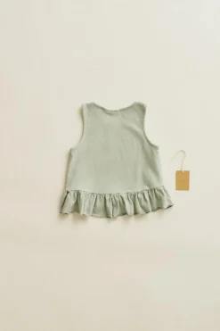 TIMELESZ - TOP COM LINHO E FOLHO-ZARA Shop