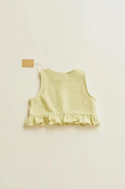 TIMELESZ - TOP DE MALHA POP CORN FOLHO-ZARA Shop