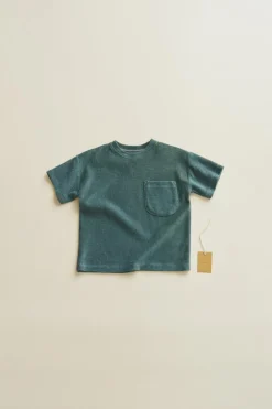 TIMELESZ - T-SHIRT TERRYCLOTH COM BOLSO-ZARA Fashion