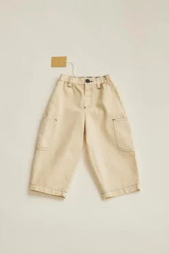 TIMELESZ- CALÇAS DE SARJA COM BOLSOS PESPONTOS-ZARA Best Sale