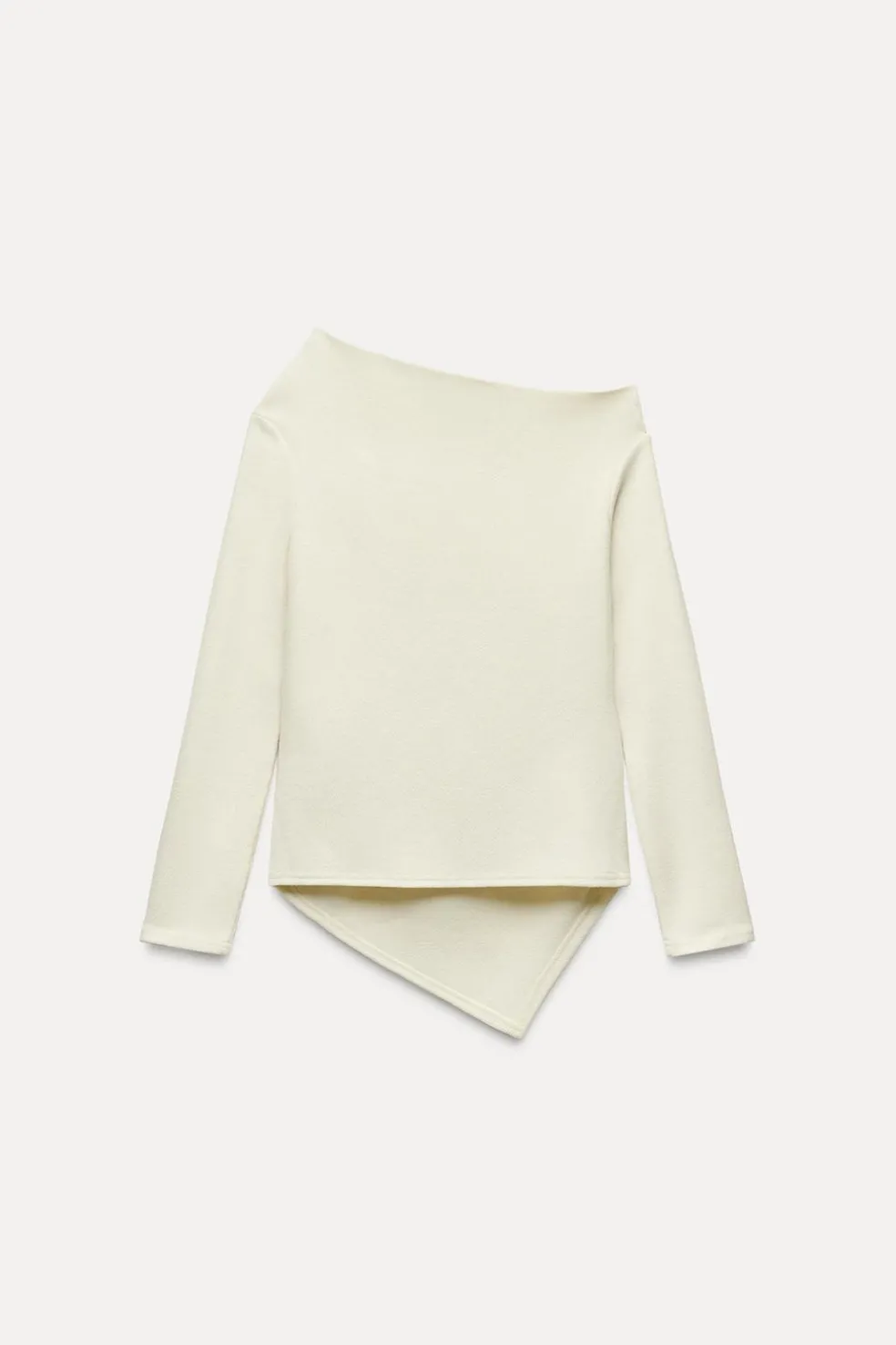 ZARA Winter Layersnew^TOP ASSIMÉTRICO SUAVE Cru