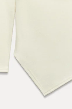 ZARA Winter Layersnew^TOP ASSIMÉTRICO SUAVE Cru