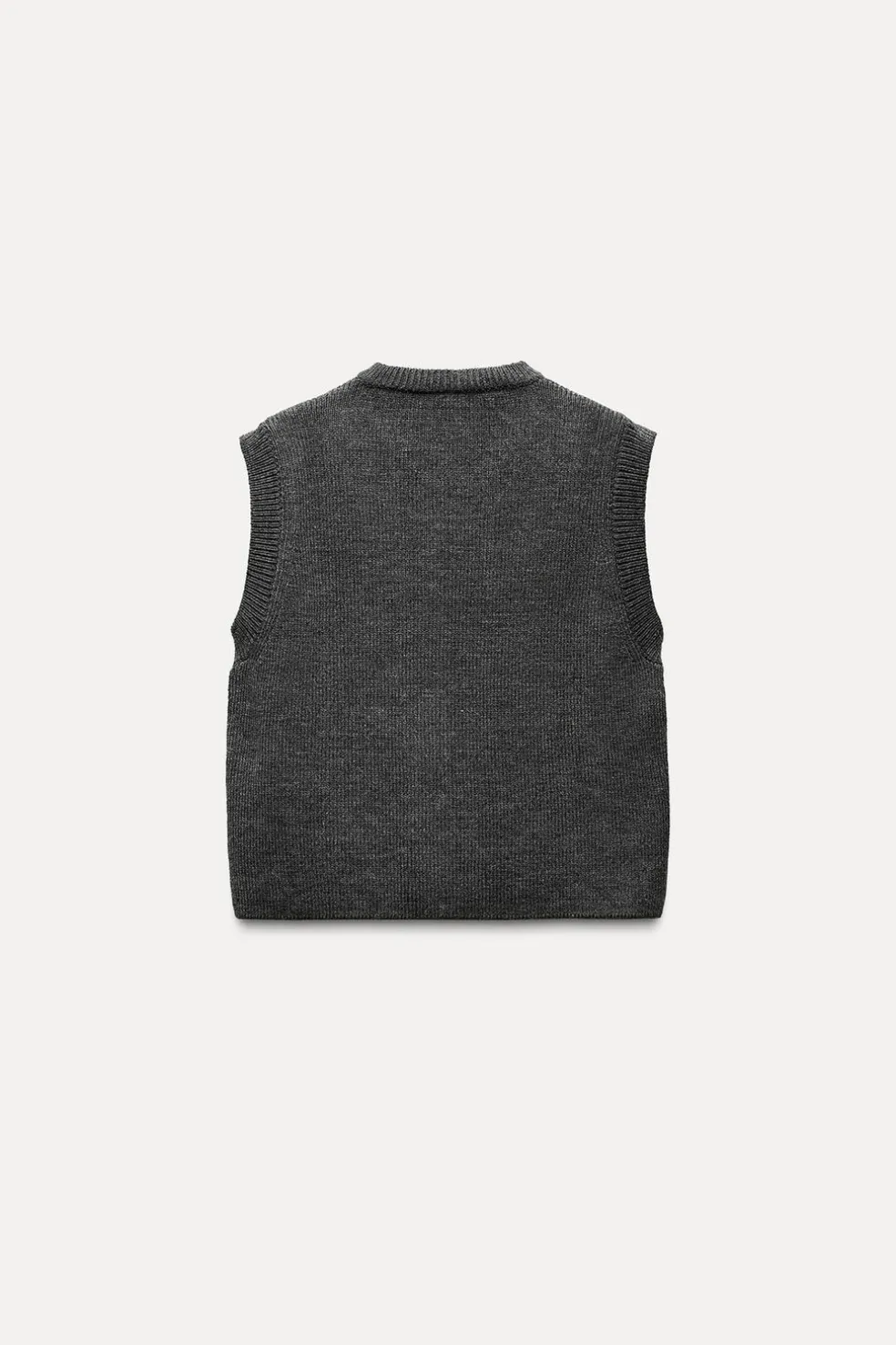 ZARA Cardigan / Camisolas|Malha^TOP COLETE DE MALHA LISA Cinzento