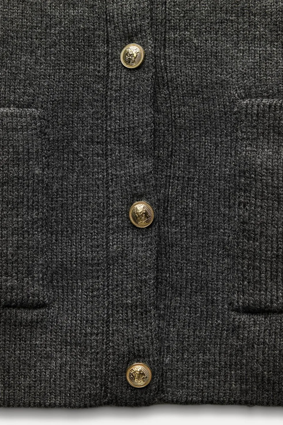 ZARA Cardigan / Camisolas|Malha^TOP COLETE DE MALHA LISA Cinzento