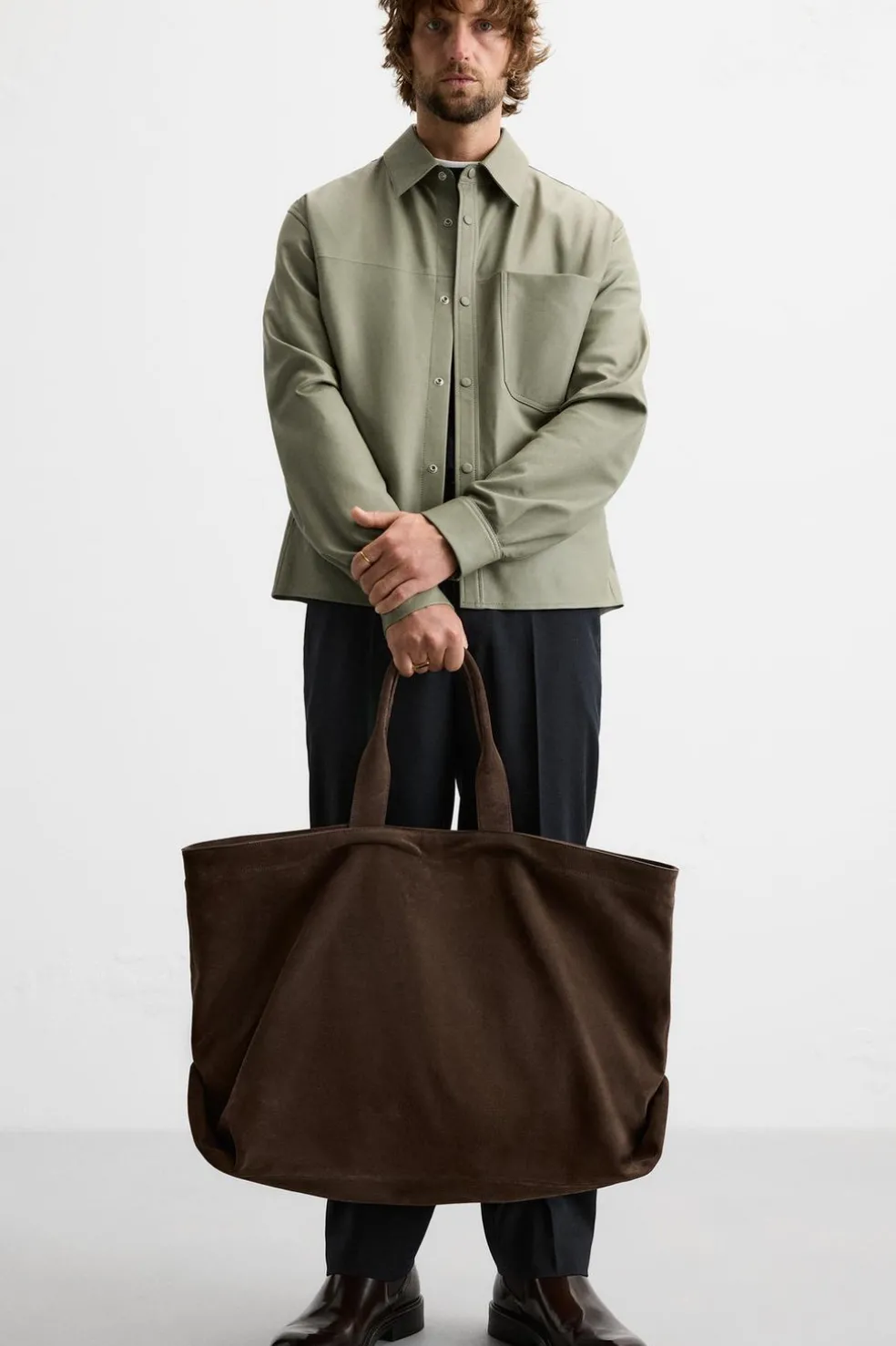 ZARA Malas / Mochilas^TOTE BAG EM PELE LIMITED EDITION Castanho