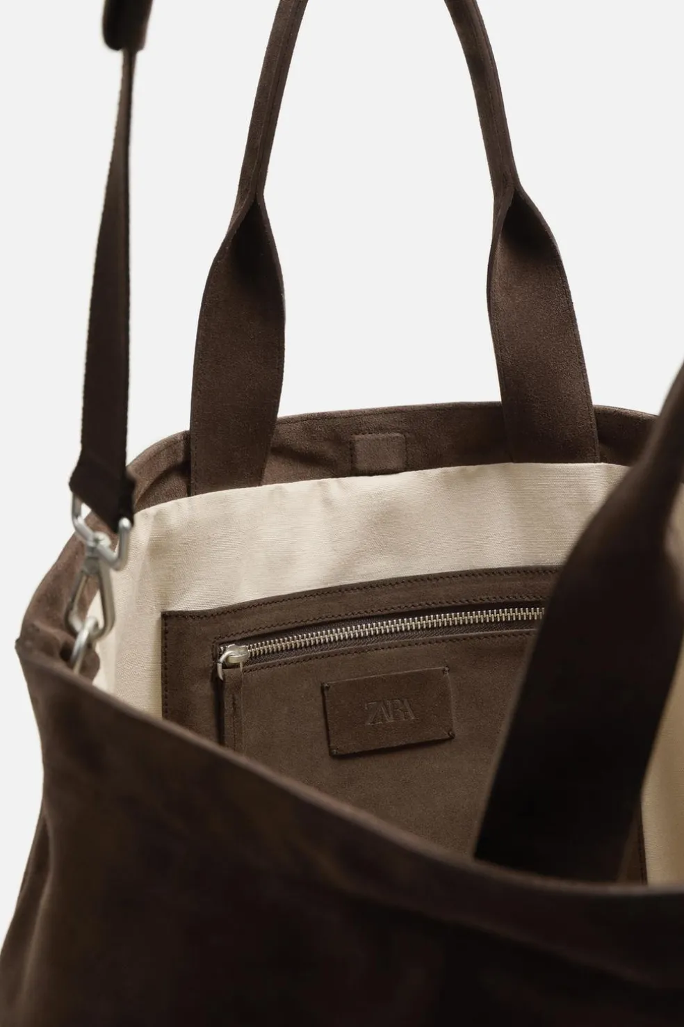 ZARA Malas / Mochilas^TOTE BAG EM PELE LIMITED EDITION Castanho